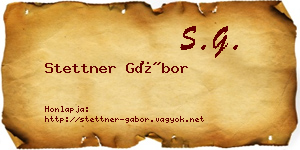 Stettner Gábor névjegykártya