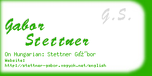 gabor stettner business card